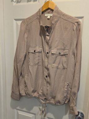 rag & bone Neutral Taupe Utility Jacket with Snap Pockets